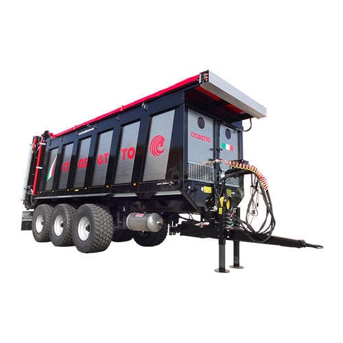 Esparcidor de estiércol semirremolcado - SPL701 2R - Crosetto srl - de platos verticales / de 3 ejes