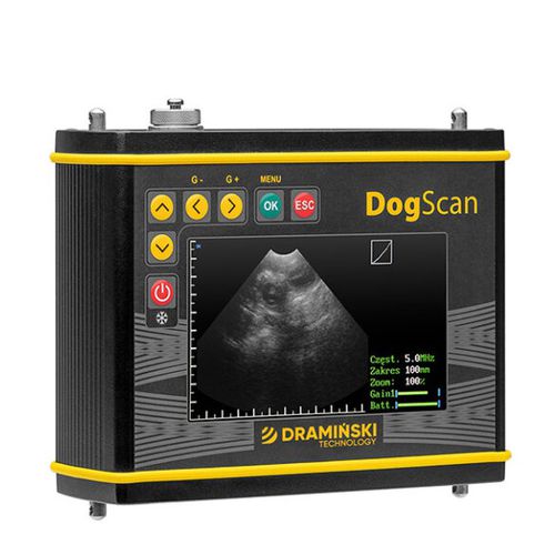 Ecógrafo veterinario portátil - DogScan - DRAMINSKI S.A. - para animales pequeños / para perros / alimentado por batería
