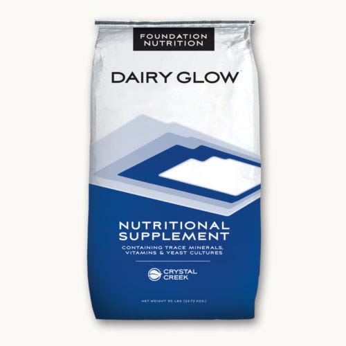 Complemento alimenticio para animales - DAIRY GLOW™ - Crystal Creek, Inc. - para vacas lactantes / para vacas secas / para ganado caprino