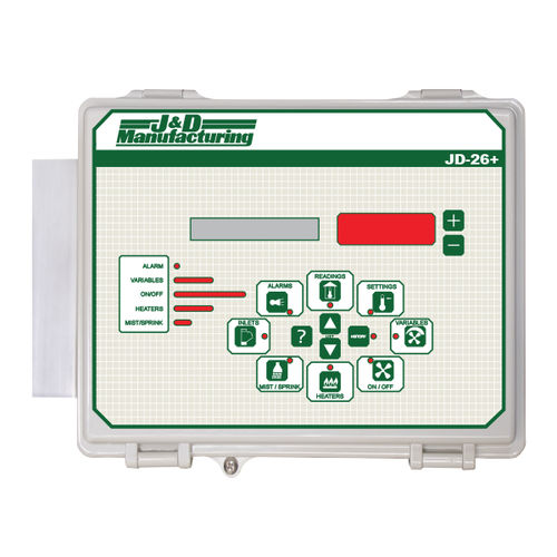 Unidad de control climático para instalación agrícola - JD26+ - J&D Manufacturing - de ventilación / de temperatura / de humedad