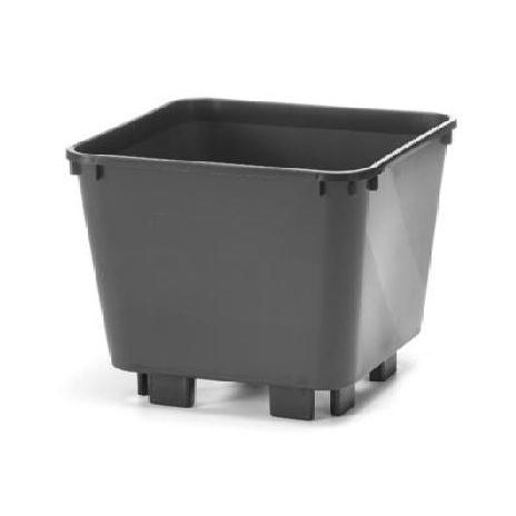 Maceta de plástico - 6VP047 - Bato Plastics B.V. - cuadrada / negra / biodegradable