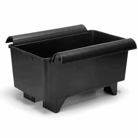 Maceta de plástico - 6AABK - Bato Plastics B.V. - rectangular / negra / para cultivo sin suelo
