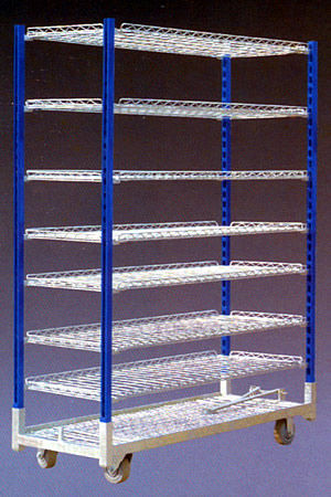Carro de transporte para invernadero - HS Series - AgriNomix LLC - con estantes / de metal