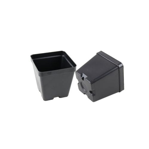 Maceta de plástico - SCP-350 - Ainong USA Corporation - cuadrada / negra / reutilizable
