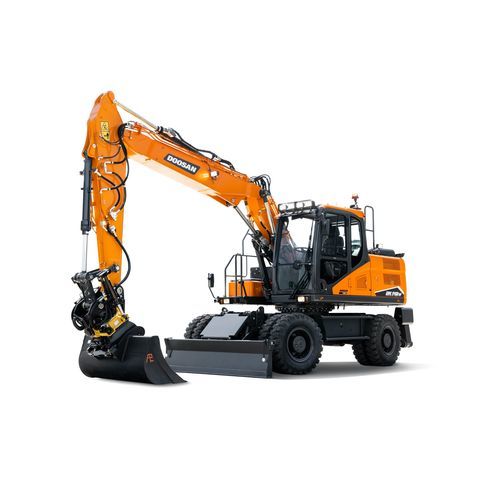 Pala excavadora hidráulica - DX140W-7 - DOOSAN INFRACORE CO. LTD - con hoja