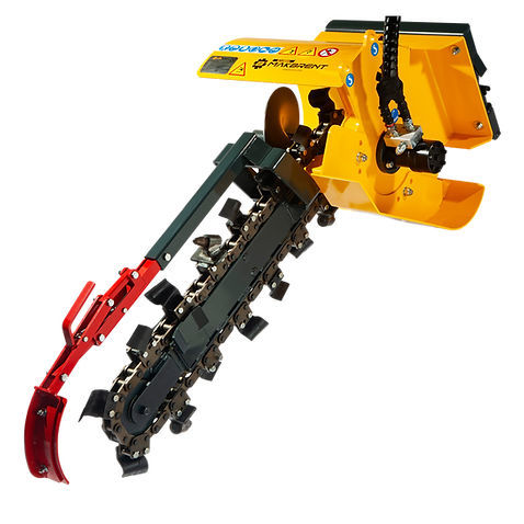 Zanjadora con cadena - CTI 80 - MAKBRENT - montada en una excavadora / para minicargadora compacta / mini