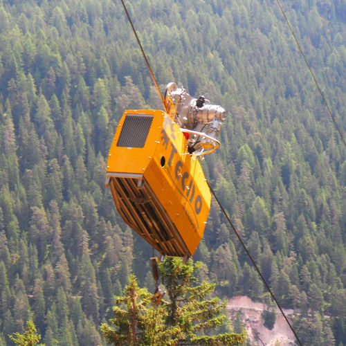 Aparejo elevador forestal - Tecno Plus - GREIFENBERG TELEFERICHE Sas - para transporte por cable aéreo / motorizado