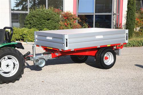 Remolque caja de aluminio - RPE 210, RPE 240 - OFFICINE METALMECCANICHE RAVENNA Snc - basculante / de 1 eje / agrícola