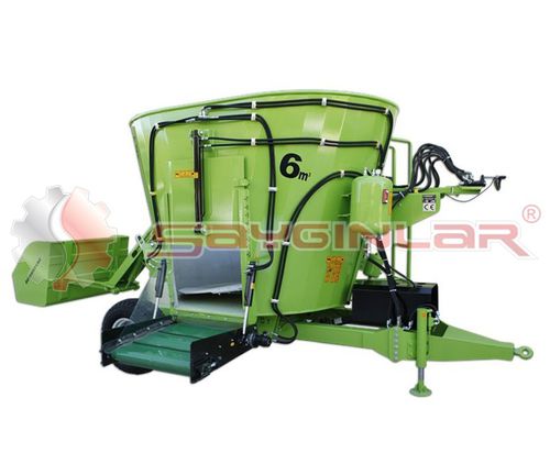 Mezclador de tornillo vertical - 6cbm - Sayginlar Agriculture Machinery Ltd. - de arrastre / de descarga lateral / de toma de fuerza