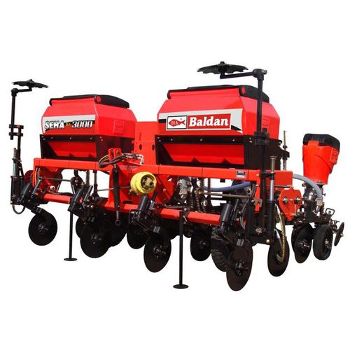 Sembradora en hileras neumática - SEHA Air 3000 - Baldan - de disco / 4 hileras / montada en tractor