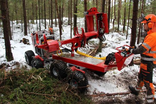 Combinado sierra-rajadora con motosierra - Kranman AB - con motor de gasolina