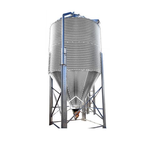 Silo para la alimentación animal - Le Roy - de acero galvanizado / de fondo cónico / ondulado