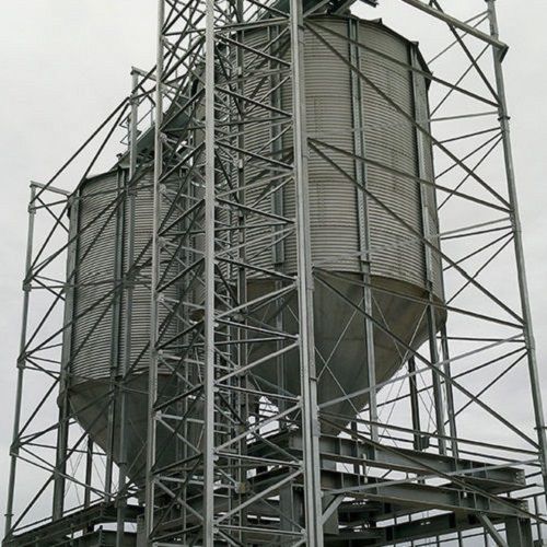 Silo con tolva - PRADO SILOS - para cereales / de metal