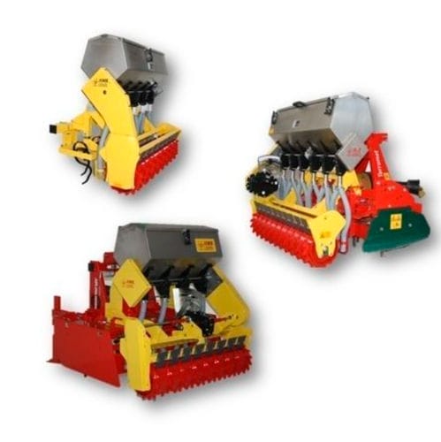 Sembradora en hileras con tolva - KMS Rinklin GmbH - de disco / montada en tractor / con grada