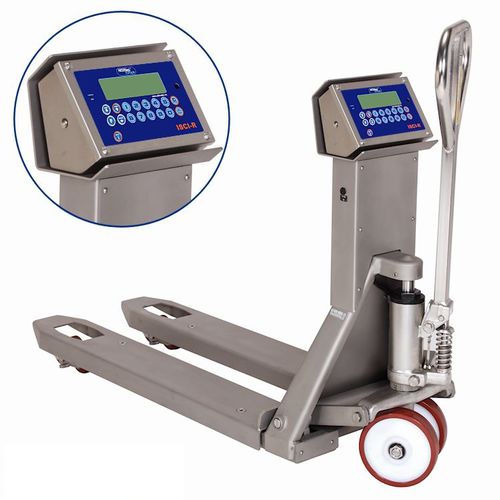 Transpaleta pesadora digital - PTR, PTRM - Henk Maas® Weegschalen B.V. - alimentada por batería / móvil