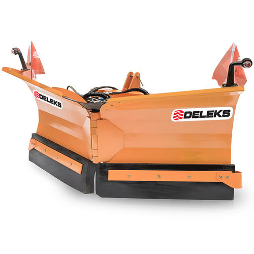 Hoja quitanieves en V - LNV-300-C - DELEKS SRL - con rascador de goma / montada sobre tractor con enganche de 3 puntos delantero / con ajuste hidráulico