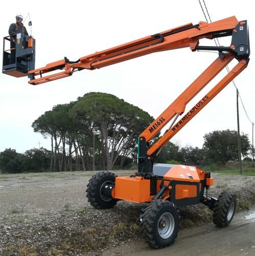Plataforma elevadora 4 ruedas motrices - P16 - MECAPLUS S.L - para la poda de árboles / articulada / autopropulsada