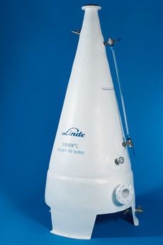 Oxigenador de cono - SOLVOX® cone - linde-gas - de acero inoxidable / para la acuicultura
