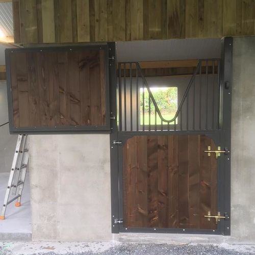 Puerta para criadero - 2090020 - Technibelt - de acero galvanizado / de madera