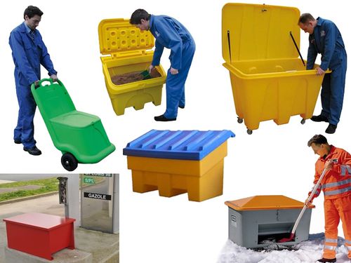Caja de almacenamiento de absorbente industrial - DIFOPE - para sal de deshielo / multiusos / de arena