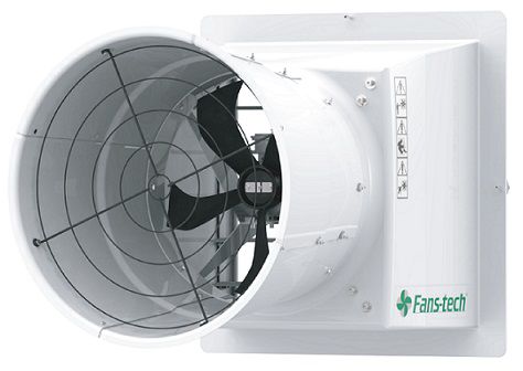 Ventilador para instalación agrícola - AF455B2-070-00 - Guangdong Fans-tech Agro Co., Ltd - para criadero porcino / para pajarera / de circulación de aire