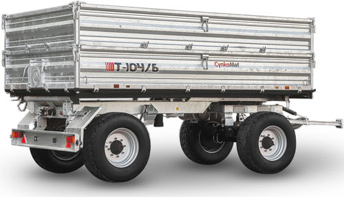 Remolque caja de aluminio - T-104/6 - CynkoMet Sp. z o.o. - de 2 ejes / agrícola / 10 toneladas