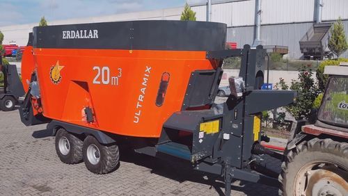 Mezclador de tornillo vertical - MAK-20-12 - ERDALLAR AGRICULTURAL MACHINERY - de arrastre / de descarga frontal / de 2 tornillos