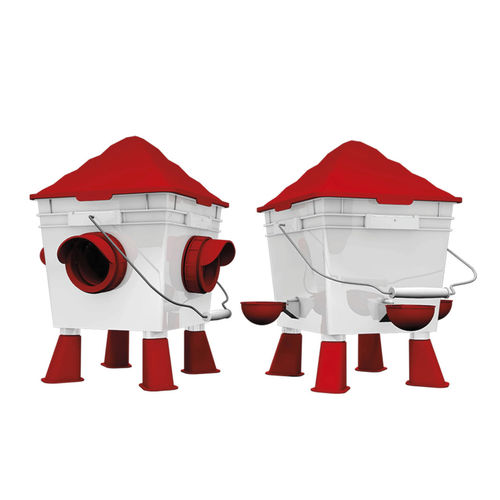 Comedero con bebedero - HBFT-4 - HÜHNERBARON - GROWCHAMPION GmbH - para polluelos / para pollos / de plástico