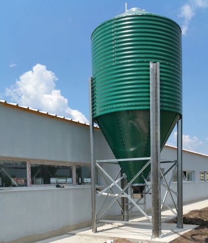 Silo para granja - FEE20/1 C - AHI - FARM CAMARA - de acero galvanizado / de fondo cónico / ondulado