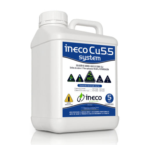 Fertilizante rico en cobre - Cu5,5 - Ineco Biotech - líquido / para aplicación foliar