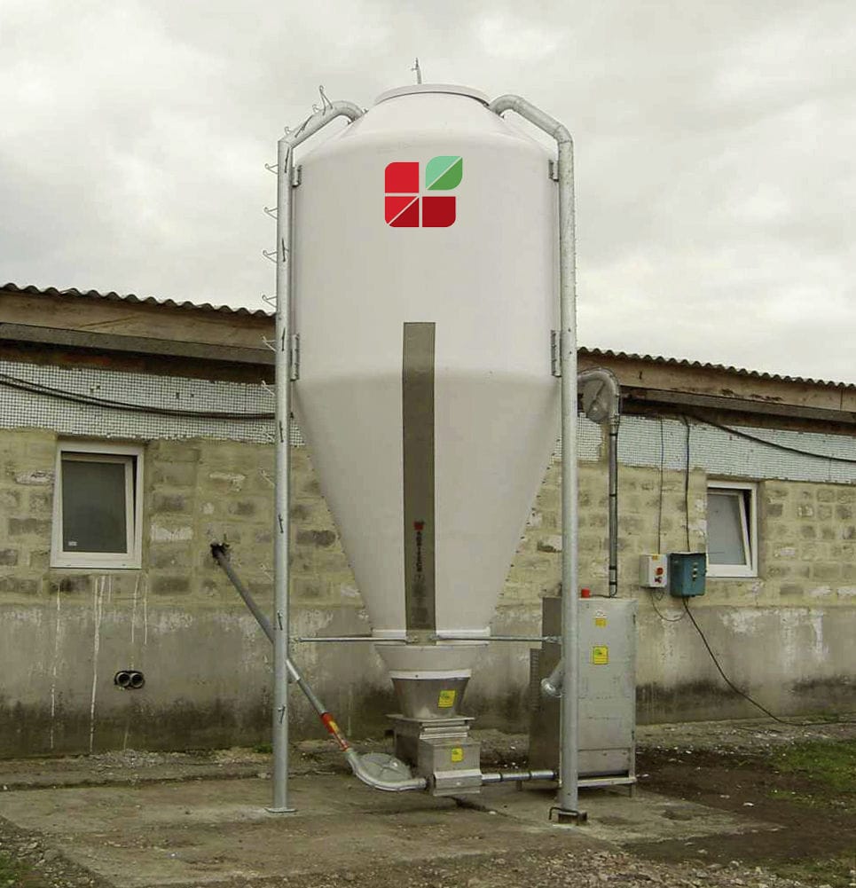 Silo pour céréales SIV 12 AGRITECH S.R.L. en fibre de verre / à fond conique / modulable