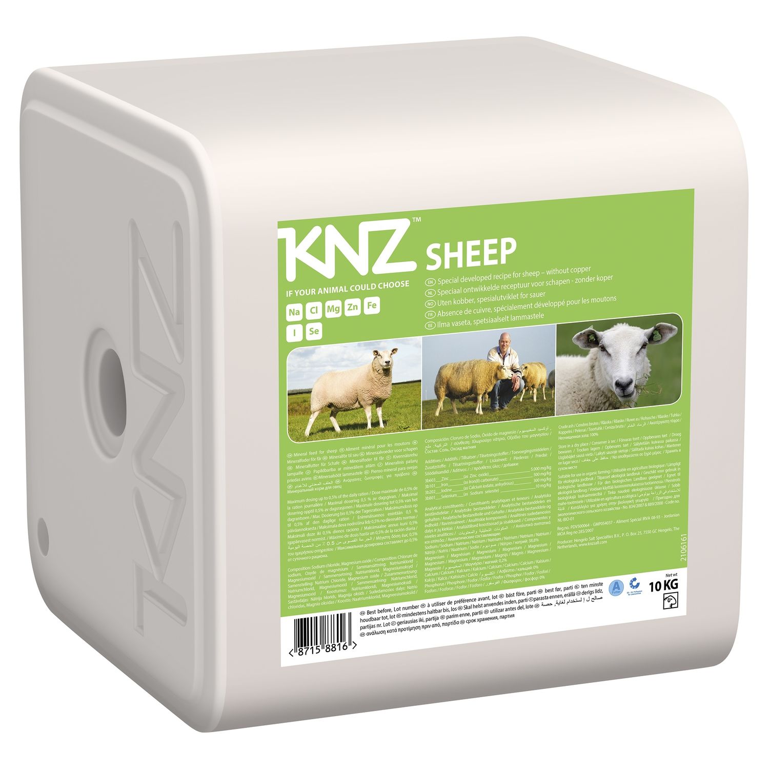 Pierre à lécher pour ovins Hengelo Salt Specialties B.V. (KNZ®) au