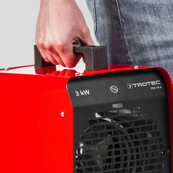 TROTEC Aérotherme TDS 19 E - 3 KW, Débit D'Air 320 M³/h, Thermostat Intégré