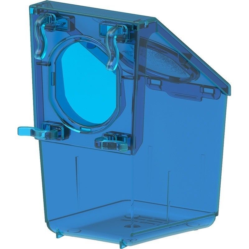 Support/mangeoire à Médicaments Pour Pigeons Voyageurs - Plastique Bleu, 15x12cm, Neuf
