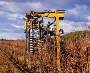 prétailleuse montée sur tracteur