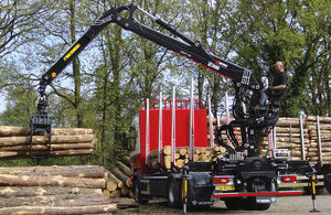 grue forestière montée sur camion 1