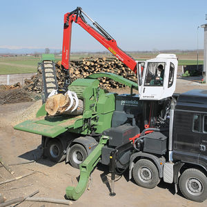 grue forestière montée sur camion 1