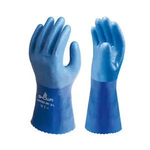 SHOWA 660, Enduction De PVC, Chimique, Bleu, 9/L