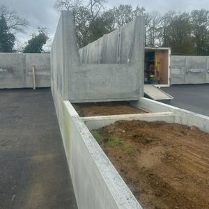 mur de stockage en béton