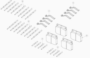 kit de réparation de frein pour JCB