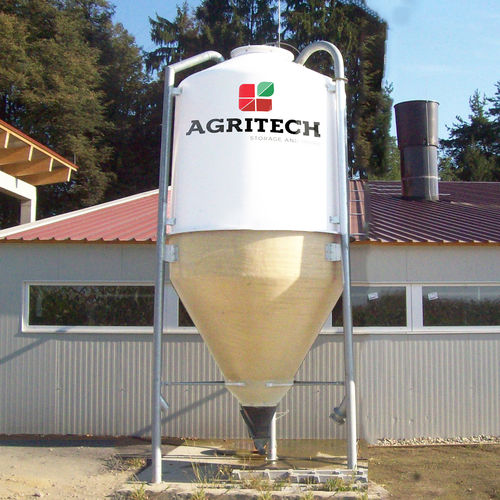 Silo pour céréales - SIA GL Series - AGRITECH S.R.L. - pour l'alimentation animale / en fibre de verre / à fond conique