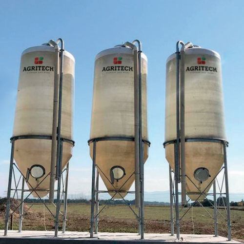 Silo pour céréales - SIA AN series - AGRITECH S.R.L. - pour l'alimentation animale / en fibre de verre / à fond conique