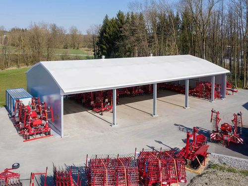 Bâtiment de stockage pour matériel agricole - AGROTEL GmbH - pour le stockage du foin / pour le foin / multiusage