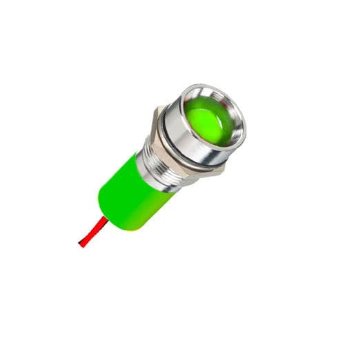 Témoin lumineux LED - Q12R3CXXSG220E - APEM GmbH - vert / fixe / avec câble