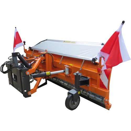 Lame de déneigement droite - W36 Snow bade type SRS - Bressel und Lade Maschinenbau GmbH - à réglage hydraulique / avec racleur caoutchouc / sur tracteur 3 points avant