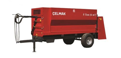 Benne - 5 Tonne 6 m³ Solid manure trailer - Celmak Agriculture Machinery - basculante / à 1 essieu / agricole