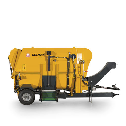 Mélangeuse à vis horizontale - 8m³ Horizontal Mixing Vagon - Celmak Agriculture Machinery - traînée / stationnaire / portée