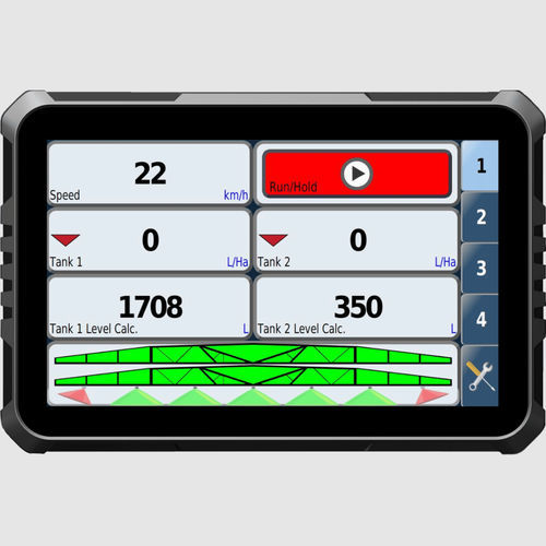 Système de contrôle pour la pulvérisation - 74v1 - Farmscan AG Pty. Ltd. - pour applications d'engrais / pour pompe de dosage / tactile
