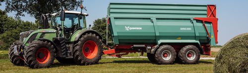 Remorque basculante - DURUS 2000 - Farmtech d.o.o. - à 2 essieux / à grains / 15 tonnes