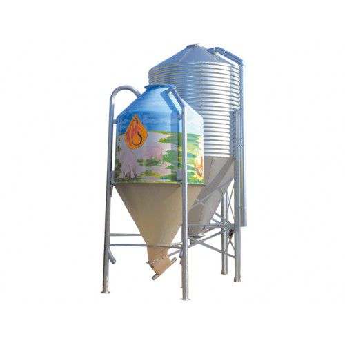 Silo pour céréales - GRP  - HIMEL Maschinen GmbH & Co. KG - en acier / à trémie